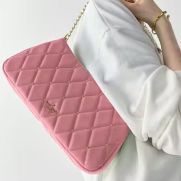 Kate Spade Pink Quilted Crossbody Bag - Picture 2 of 5